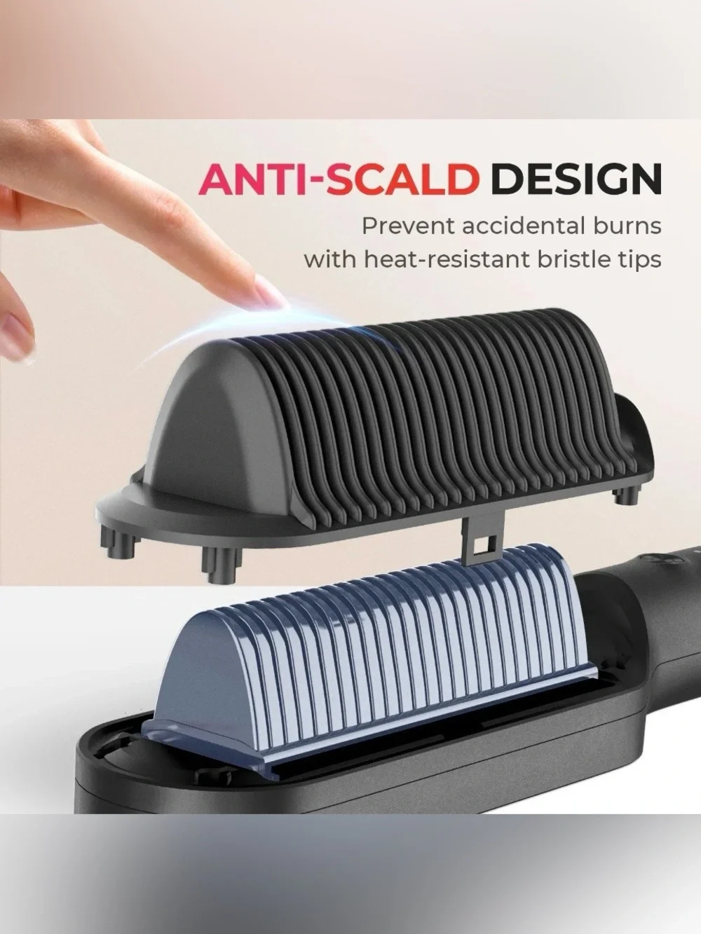 Tymo Pink & Black Hair Straightening Brush - Tymo